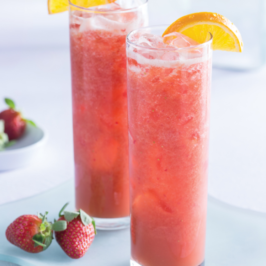 Honey strawberry tea cooler