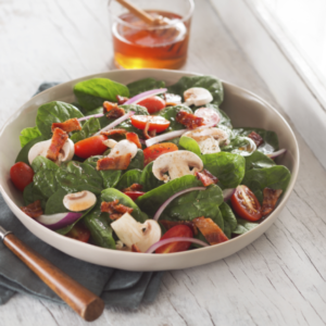 Grilled Honey Waldorf Chicken Salad with Muffin Toast Points